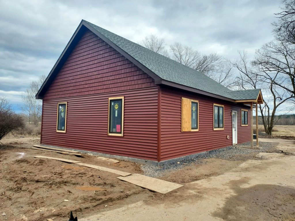 Red house with windows
