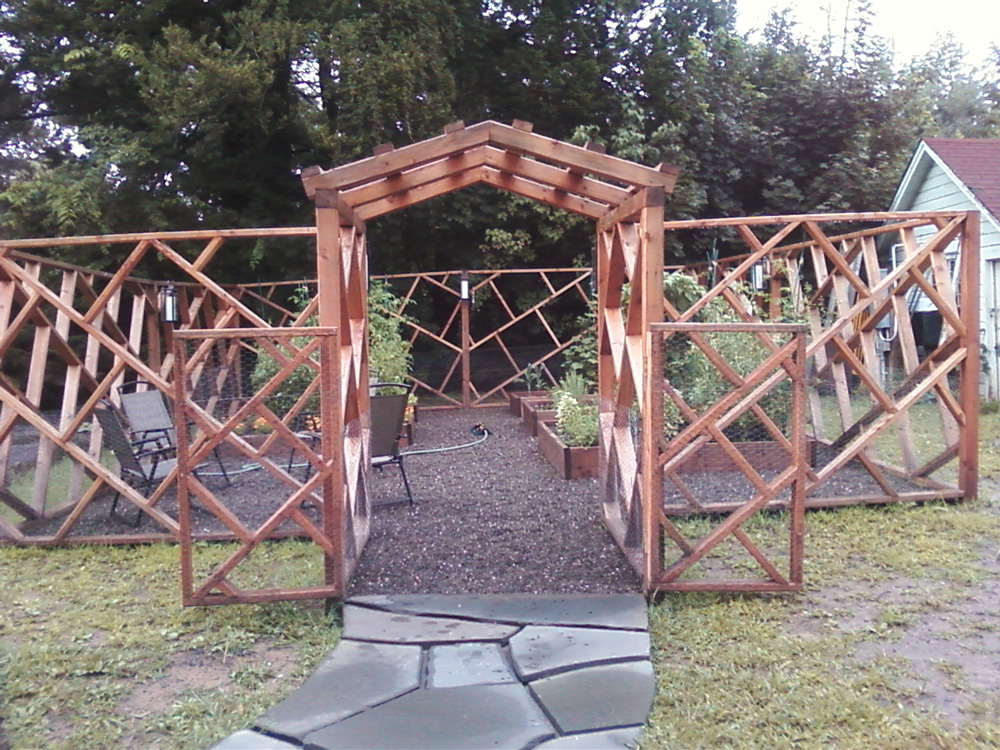 wooden entryway to garden